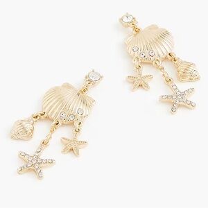 J. Crew Factory Earrings with Shells and Starfish. Brand new!
